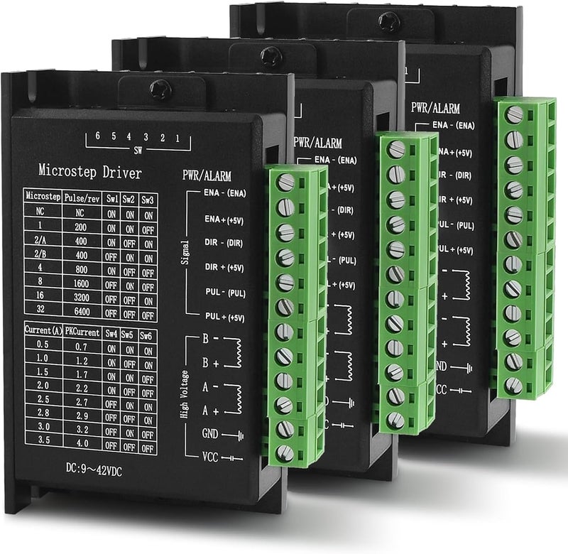 EBYSAICO Stepper Motor Driver TB6600 4A 9-42V Nema 17 Stepper Motor Driver CNC Controller Single Axes Phase Hybrid for CNC/42 57 86 Stepper Motor (TB6600-3pcs) - Image 1